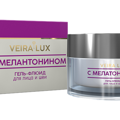Гель-флюид для лица и шеи с мелатонином